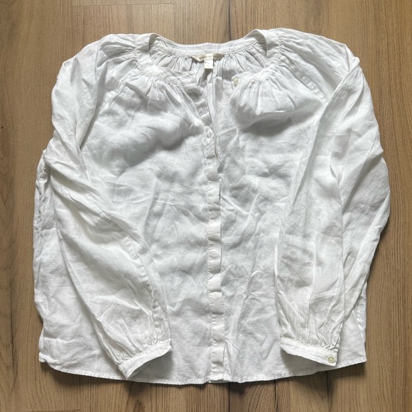 Banana Republic Long Sleeve Linen Blouse - Picture 1 of 3